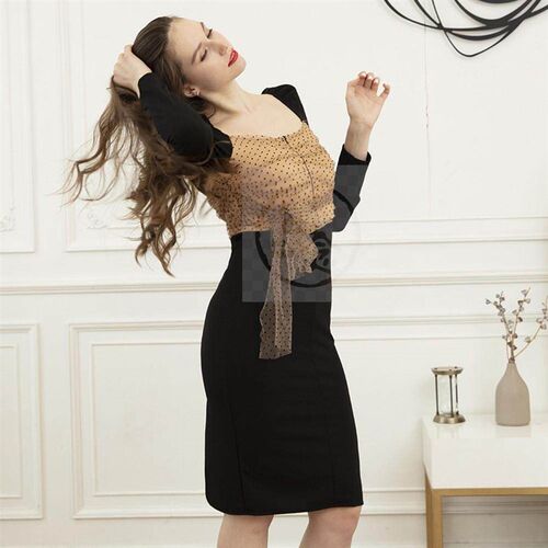 。Autumn and winter dress wave point waist girdle sexy slim