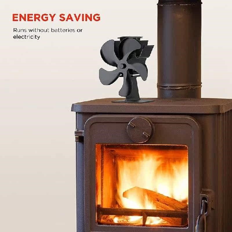 Heat Powered Stove Fan, Fireplace Fan with Designed Silent - 实物图