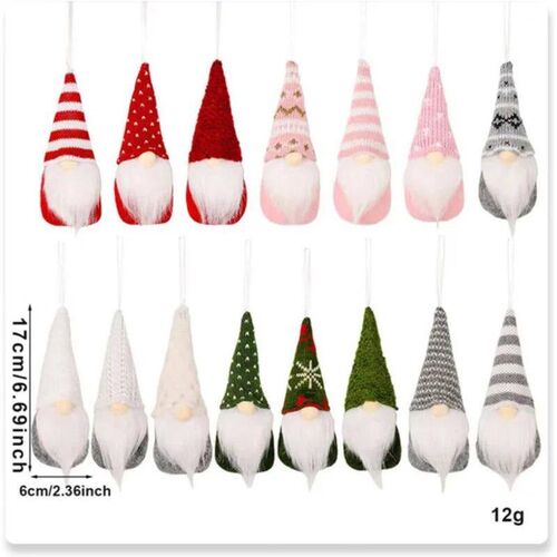 3pcs Christmas Hanging Decorations, Swedish Handmade Plush S