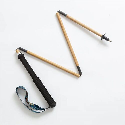 Bamboo rekking Poles Carbon Fiber Hiking s Portable 5-Sectio