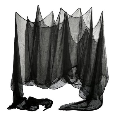 Halloween Decorations Black Creepy Gauze Cloth 76x250CM Wind