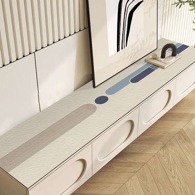 电视柜台面保护垫硅胶桌垫长条可裁剪防水防烫防滑免洗小清新桌布