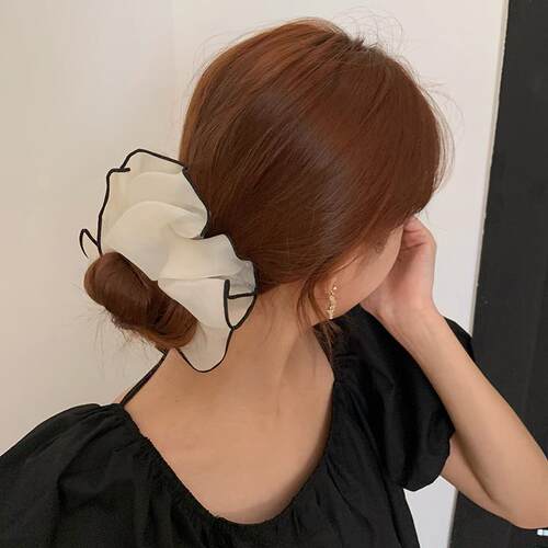 Oversized Scrunchies Organza Hair Ties Elastic Hair Band Wom