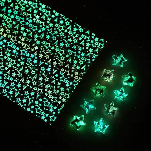 210 Sheets Luminous Origami Stars Paper 10 Colors Strips Luc