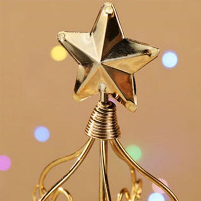 Xmas Tree Handicraft with Bell Decor Christmas Tree Statue E