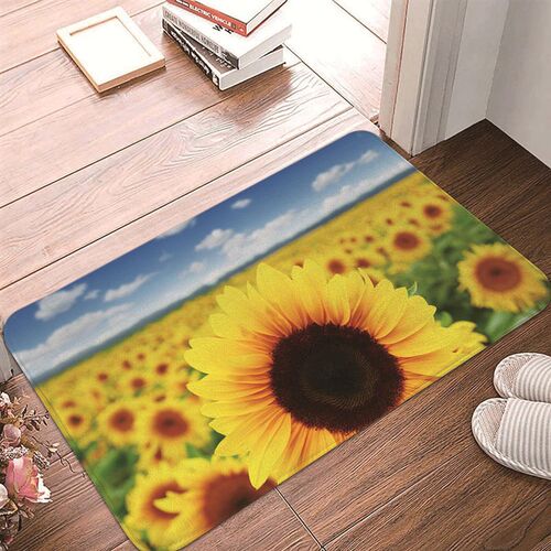 Sunflower Oil Painting Digital Print Home Entry Mat Living R