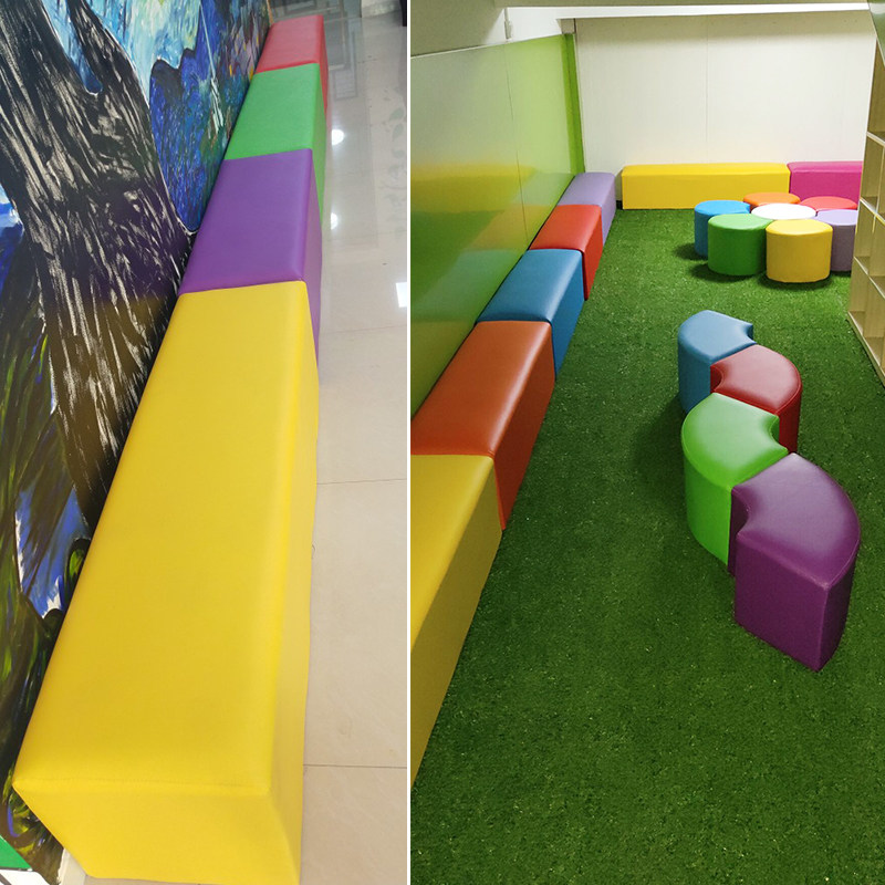 幼儿园培训机构走廊大厅家长休息等候区沙发儿童防护长条软包,商业/办公家具,酒店沙发,淘宝优惠券,粉丝福利购,淘宝优惠卷