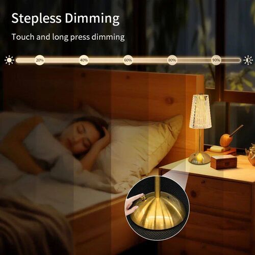Crystal Led Table Lamp Rechargeable Book Light Night Light f