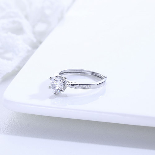 Romantic Princess One Carat Moissanite Ring Female Live Adju