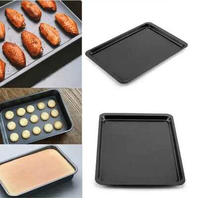 Rectangular Non-Stick Cookie Oven Baking Tray Sheet Carbon S
