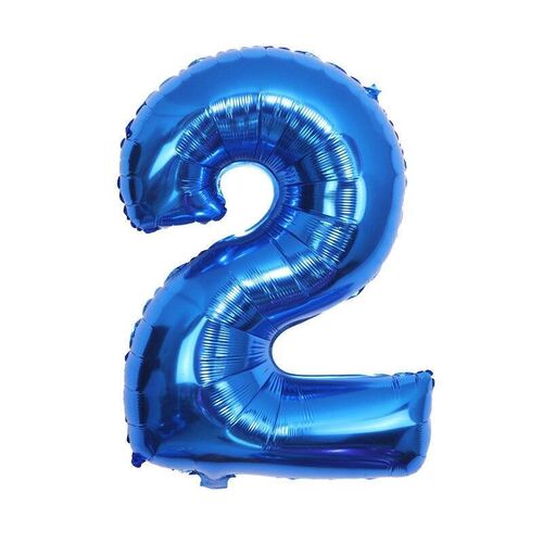 32 inch Blue Number Foil Balloon Digital 0 to 9 Helium Ballo