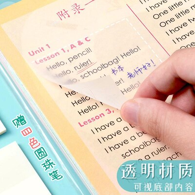Transparent Sticky Notes with Scrapes Stickers Paper Clear s