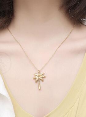 。Personalized design exquisite two-color coconut tee Neckla