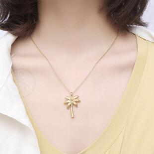 。Personalized design exquisite two-color coconut tee Neckla