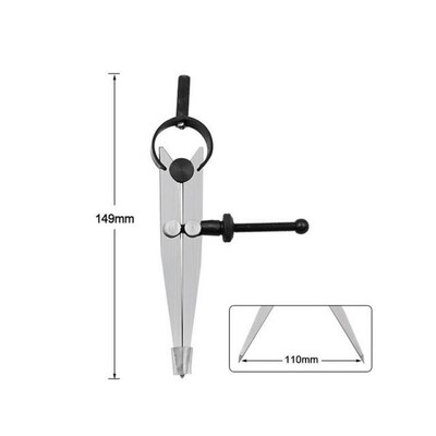 S/M/L Adjustable Lockable Steel Divider Wing Leather Compass