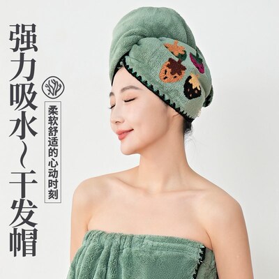 超强吸水!速干干发帽!珊瑚绒干发毛巾女洗头包头发2025新款浴帽