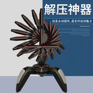 牛顿摆钢铁侠混沌摆永动机创意家居桌面摆件装饰科技感解压治愈系