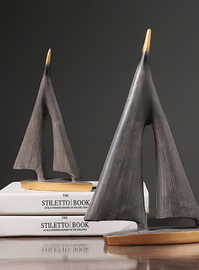 一帆风顺帆船创意摆件家居客厅酒柜电视柜办公桌面装饰品乔迁摆设