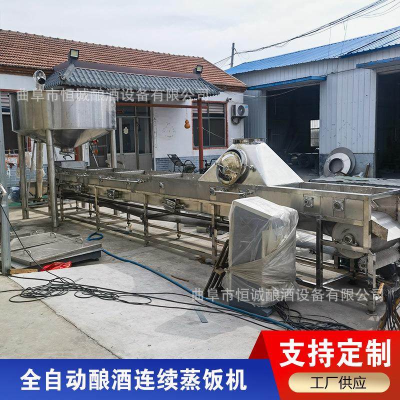 白酒酿酒连续蒸饭机 蒸汽式蒸饭设备 自动上料出料 酒厂专用设备