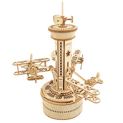 Robotime Rokr Music Box Starry Night 3D Wooden Puzzle Game A