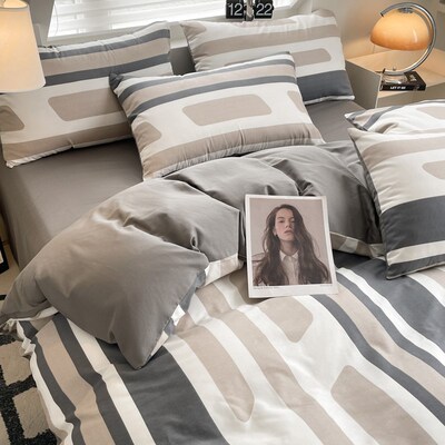 100% cotton bed sheet duvet quilt cover sets bedding set