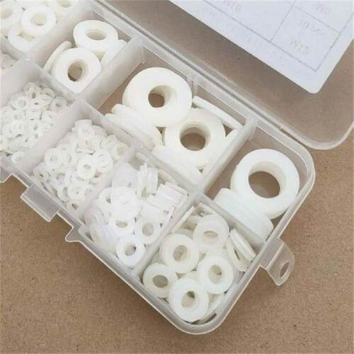 780Pcs White Nylon Washers M2 M2.5 M3 M4 M5 M6 M8 M10 M12 9