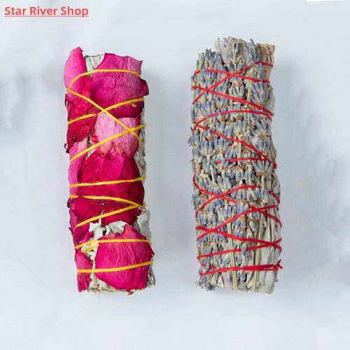 White Sage Incense with flower Flavor Incense Bundles Smudge