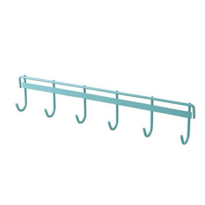 kitchen hook non-trace glue six hooks wall hanging steel 1