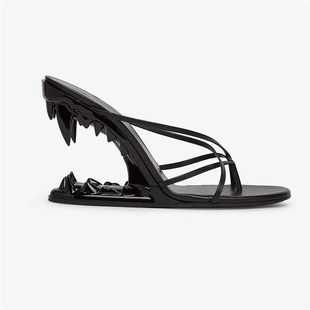 Newest design luxury shoes for women peculiar tiger teeth we