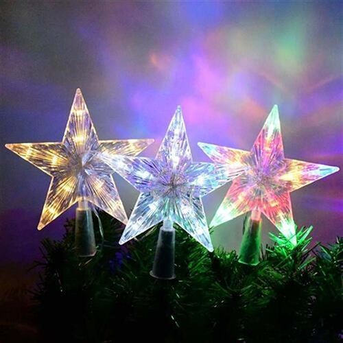 Christmas Tree Topper Star Lights Xmas Tree LED Star Night L