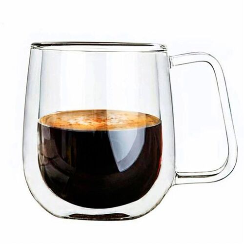 Heat Resistant Double Wall Tea Glass Cup Beer Coffee Handmad
