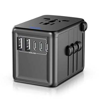 URJD Universal Travel Adapter Offers 5.8A 3X 3.0A USB-C P