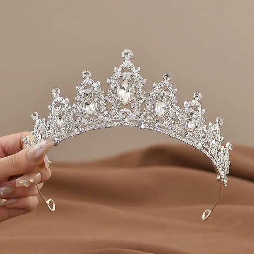 Childrens Princess Crown Crystal Tiara Girls Hair Accessori
