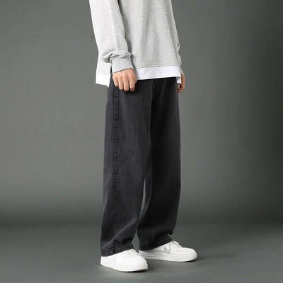 Mens Straight Jeans Spring Summer New Classic Style Elastic