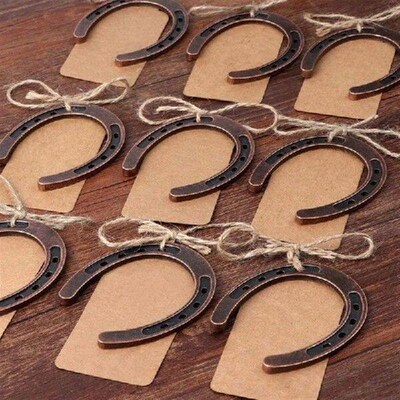 Horseshoe Kraft Tag Rustic Wedding Party Anniversary