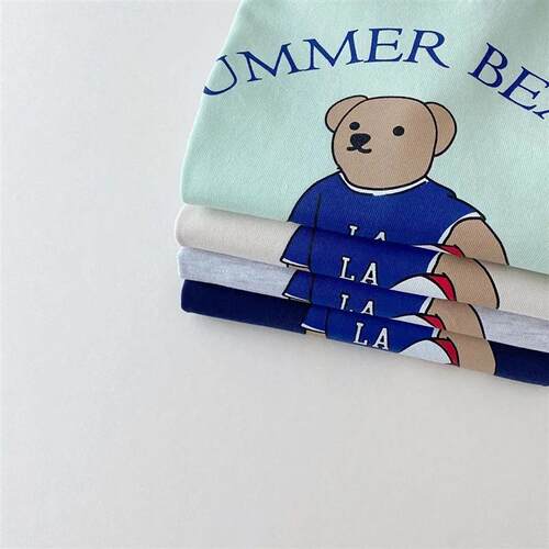2024 Korea Baby Boy Clothing Set Toddler Kids Summer Clothes