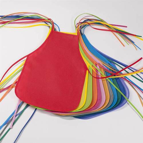 12Pcs Kids Colorful Children Aprons Non-Woven Fabric Art Wat