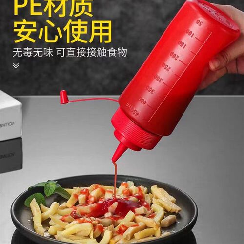 Transparent Squeeze Sauce Bottle Sauce Bottle Tomato Salsa B