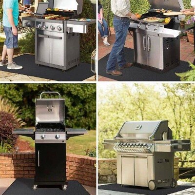 Under Grill Mat Fireproof Pit Mat Outdoor Grill Pads for
