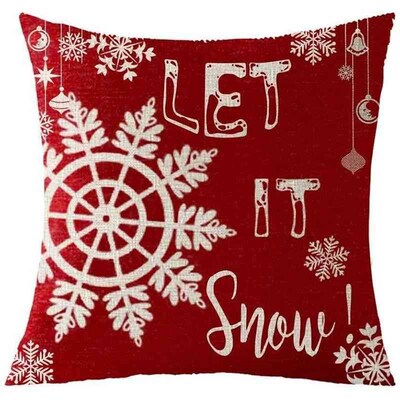 2024 New Year Christmas cushion cover Linen pillow covers Ho