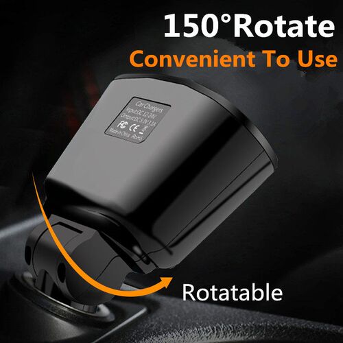 Car Cigarette Lighter Socket Splitter Adapter 3.1A USB Charg