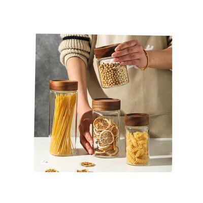 kitchen food glass storage container box can tee bottle pot