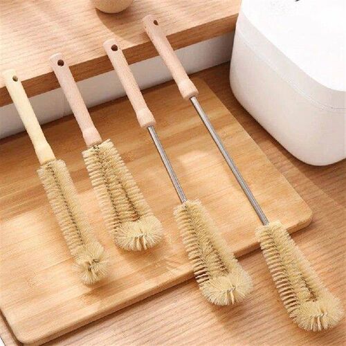 Baby Pacifiers Cleaning Brushes Long Wooden Handle Bottle