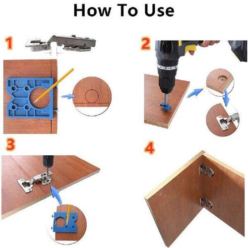 Guide Hinge Hole Drilling Jig Locator Supplies 35mm Hole