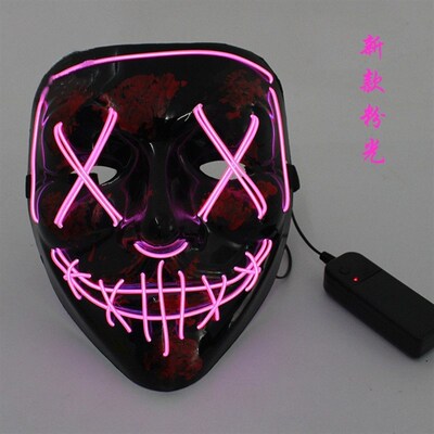 2pcs led light mask Halloween costume prop Scary Face mask