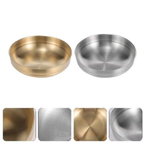 2 Pcs Stainless Steel Noodle Bowl Cold Ramen Bowls Big for