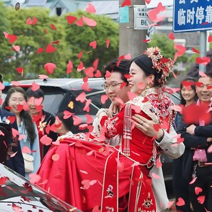 结婚礼花筒花瓣雨9000片支 婚礼接亲手拿礼炮手拧式喷花炮筒婚庆