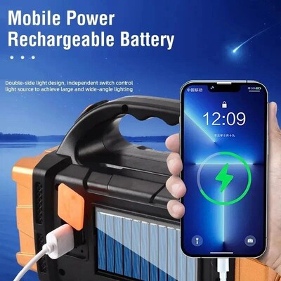 Portable Powerful USB Rechargeable Flashlight Solar LED Ligh
