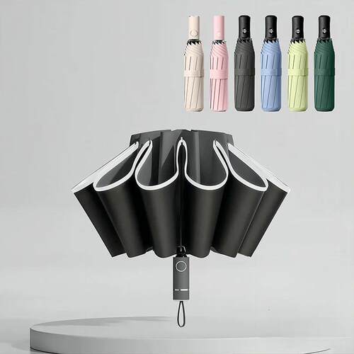 Fully Automatic Reverse Folding Umbrella with Windproof Refl