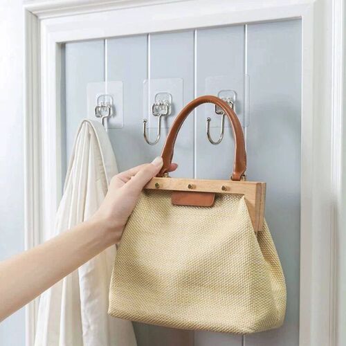 Big Size Hook Self-Adhesive PVC Stainless Steel Transparent